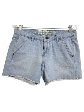 Mossimo Supply Co Denim Shorts Womens Size 9 Light Wash Studded Back Pockets Cot